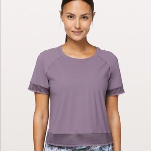 Lululemon stripe in stride short sleeve